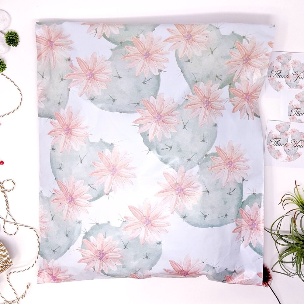 50 14X17 Flowering Cactus Poly Mailers CLEARANCE - Picture 6 of 6